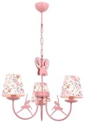 Lustră pentru copii BALLENNA 3xE14/40W/230V, roz