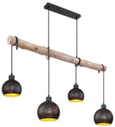 Lustra suspendata design modern ADAJA lemn 15452-4H GL