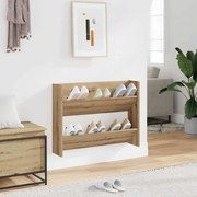 vidaXL Pantofar perete, stejar artizanal, 80x18x60 cm, lemn prelucrat
