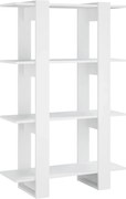 vidaXL Bibliotecă/Separator cameră, alb, 80x30x123,5 cm
