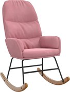 vidaXL Scaun balansoar, roz, catifea