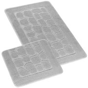 Set de covorașe de baie Bellatex Bany fără decupaj  Gresie gri deschis, 60 x 100 cm, 60 x 50 cm