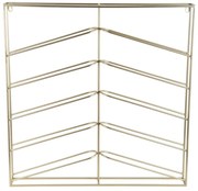 Raft pentru sticle de vin auriu pentru perete din metal număr de sticle 10 67x66x7,5 cm Cuadro – PT LIVING