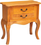 vidaXL Masă laterală natural 60,5 x 30 x 61 cm Lemn masiv de mahon