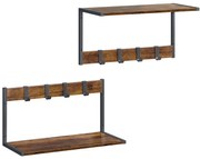 Set de rafturi de perete E1083 OLW, lemn vechi, 2buc.