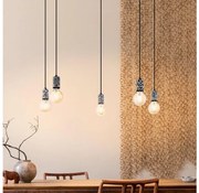 Eglo 43314 - Candelabru suspendat pe cablu COULSDON, 5 x E27, 10 W, 230 V