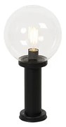 Lampă de podea pentru exterior neagră cu glob transparent 50 cm IP44 - Sfera