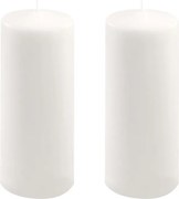 Set de lumânări tip pilon, 25 cm, Ø 10 cm, alb, 2 buc