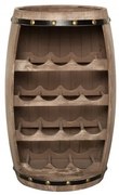 Raft pentru sticle- Bar design colonial Chateau 60cm natur
