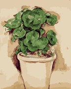 Pictura pe numere cu un cadru "Planta in ghiveci" 50x40 cm