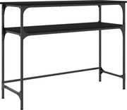 vidaXL Măsuță consolă, negru, 100x35,5x75 cm, lemn compozit