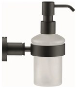 Duravit 99164600 - Dozator de săpun montat pe perete D-CODE, 390 ml, sticlă opală/negru mat