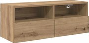 vidaXL Dulap TV de perete Pe perete Stejar Artizanal 80 x 30 x 30 cm