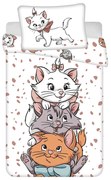 Lenjerie de pat pentru copii albă din bumbac pentru pătuț 100x135 cm Marie Cat "Friends" – Jerry Fabrics