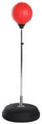 HOMCOM Sac de Box de Podea cu Înălțime Reglabilă, Mănuși de Box și Bază Umplută, 43x43x126-144 cm, Roșu | Aosom Romania