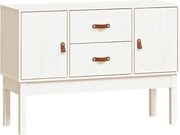 vidaXL Servantă, alb, 110x40x78 cm, lemn masiv de pin