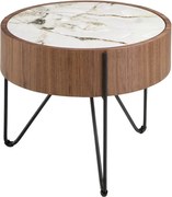 Masuta auxiliara deosebita design LUX Walnut-Marble