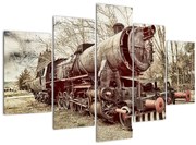 Tablou cu locomotivă istorică (150x105 cm)