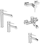 Set Baterii sanitare baie Laveo POLLA, crom lucios