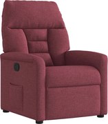 vidaXL Fotoliu rabatabil, roșu vin, material textil