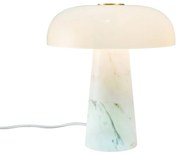 Veioza Design Nordic Minimalist, Marmura, Sticla, Glossy Mini alb