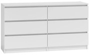 Drohmo M6 120 2X3, comodă cu sertar, alb