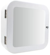 Dulap pentru Medicamente cu Oglindă și Închidere cu Cheie, 32x32x11.5 cm, Alb – Bathroom Solutions