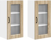 vidaXL Dulap de bucătărie Kalmar 2 pcs Stejar Sonoma 40 x 31 x 80 cm