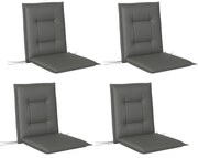 Outsunny Set de 4 perne de șezut 108 x 50 x 5 cm, perne pentru scaune cu curele, pentru interior și exterior, Hellgrau | Aosom Romania