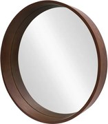 Oglinda de perete rotunda PORTRAIT 70cm furnir nuc