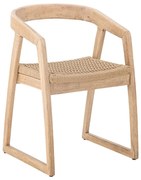 Scaun de dining în culoare naturală din lemn de arbore de cauciuc Serrone – Bloomingville