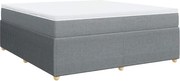 vidaXL Pat continental, gri deschis, 180x200 cm, material textil