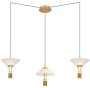 Lustra LED suspendata design modern decorativ Newy 3L aurie