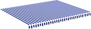 vidaXL Pânză de rezervă copertină, albastru și alb, 4,5x3,5 m