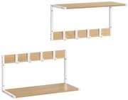 Set de rafturi de perete E1083 WT, alb, 2 buc.