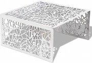 vidaXL Măsuță de cafea cu design geometric, argintiu, aluminiu