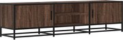 vidaXL Dulap TV, stejar maro, 160x35x41 cm, lemn prelucrat și metal