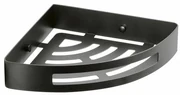 GEDY 247914 Raft de colț inteligent pentru duș, 21x 4,5 x 21 cm, negru mat