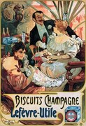 Reproducere Biscuits Champagne Lefèvre-Utile, Mucha, Alphonse Marie