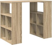 vidaXL Birou cu raft Stejar Sonoma 90 x 50 x 75 cm Lemn compozit