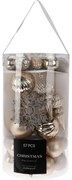Set de ornamente de Crăciun Cristal auriu, 57 buc