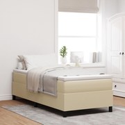 vidaXL Pat cu arcuri Gri Verde 90 x 190 cm Țesătură de catifea