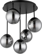 Globo 47441-5S - Lustru aplicat HARMON 5xE14/25W/230V negru