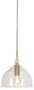 Lustra, Pendul elegant din sticla Brussels transparent/gold, round