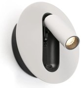 Aplica cu reader LED directionabil stil minimalist TIMIT USB C alb