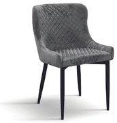 Scaun Grigio, structura metalica si catifea