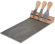 Tăviță pentru brânzeturi și gustări + 3 cuțite incluse în set