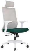 Scaun ergonomic Tabor-H, spatar Mesh, sezut textil, Gri/Verde