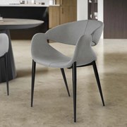 Scaun dining design elegant Giro gri