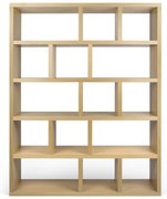 Bibliotecă în culoare naturală cu aspect de lemn de stejar 150x198 cm Berlin – TemaHome